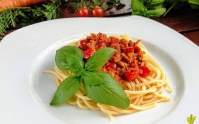 Spaghetti wieprzowo-jarzynowe